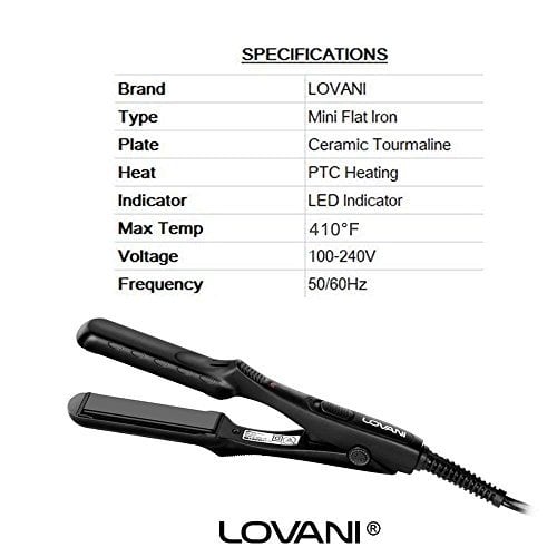 Mini Flat Iron 0.5 inch Dual Voltage Travel Hair Straightener