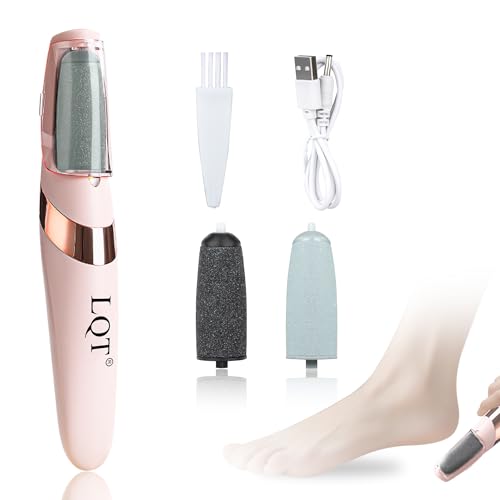 Electric Foot File Rechargeable Callus Remover Hard Cracked Skin Pink