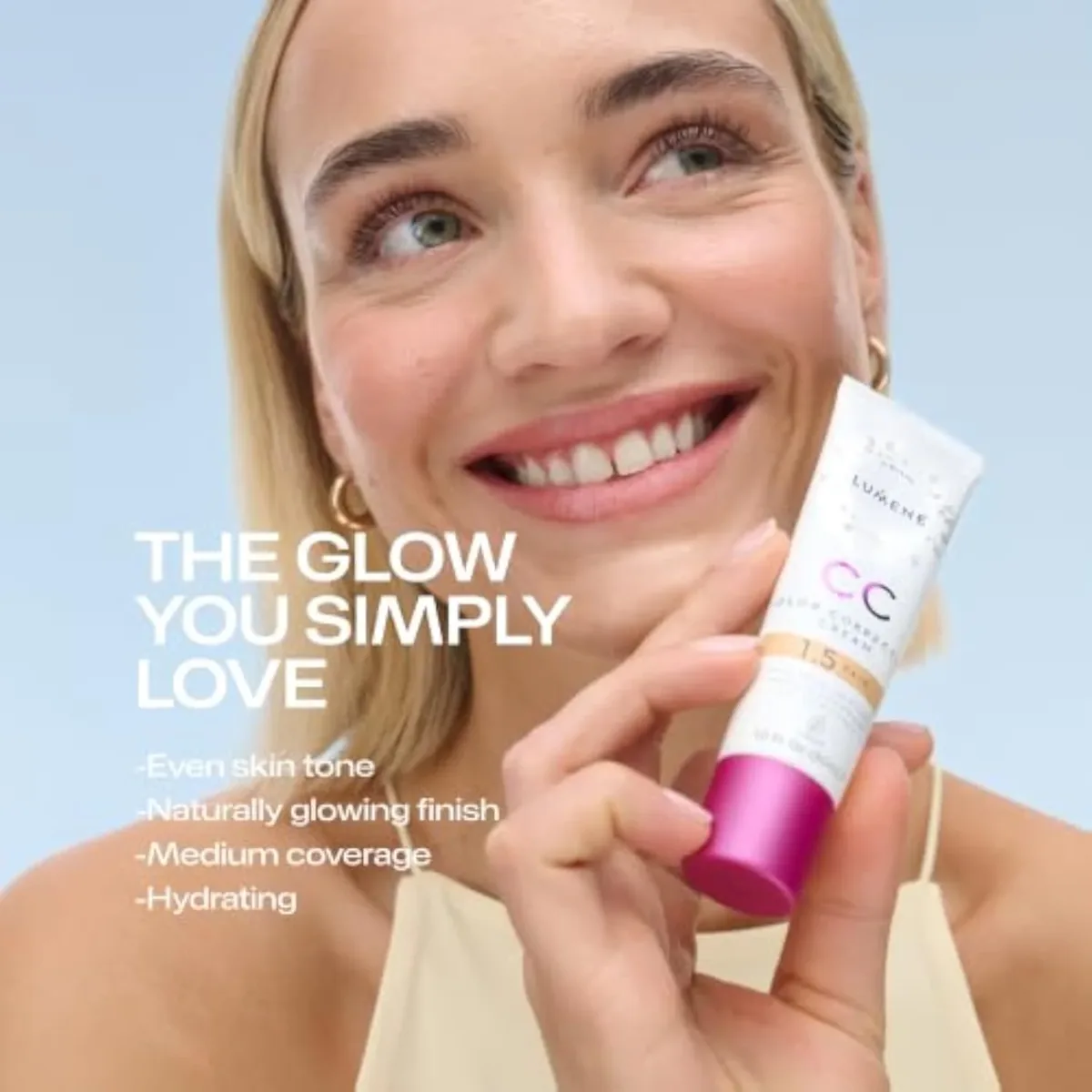 Color Correcting CC Cream - Lightweight Foundation - Medium Coverage - Redness Reducing Face Makeup for a Glowing Complexion - Vegan Formula + Suitable for All Skin Types -