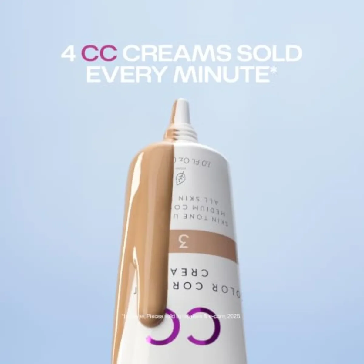 Color Correcting CC Cream - Lightweight Foundation - Medium Coverage - Redness Reducing Face Makeup for a Glowing Complexion - Vegan Formula + Suitable for All Skin Types -