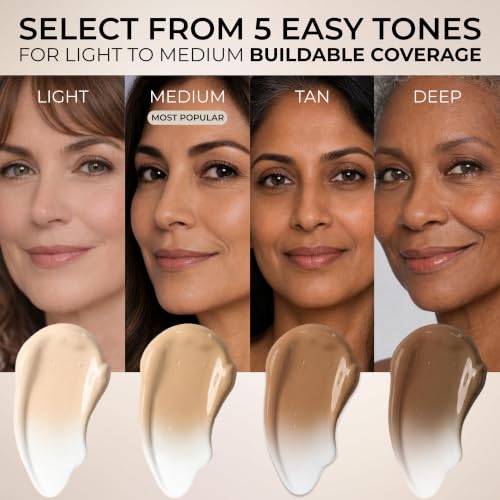 Liquid Mirage Color Adjusting Foundation 3PC Kit with SPF 50 Primer & Pro Makeup Brush - B