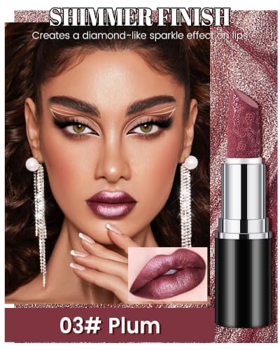 Metallic Shimmer Frosted Lipstick