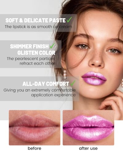 Metallic Shimmer Frosted Lipstick