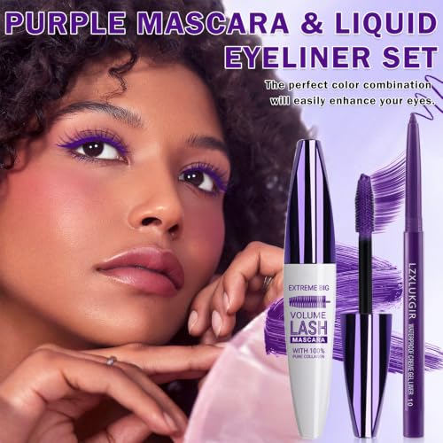 Purple Mascara and Eyeliner Set