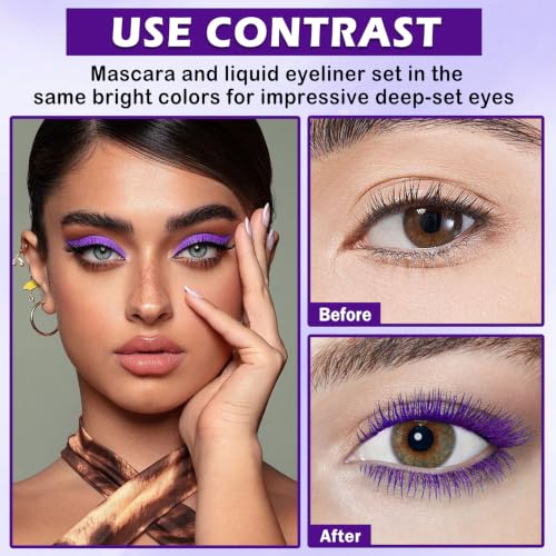 Purple Mascara and Eyeliner Set
