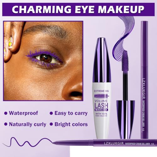 Purple Mascara and Eyeliner Set