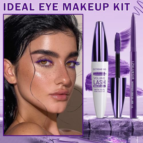 Purple Mascara and Eyeliner Set
