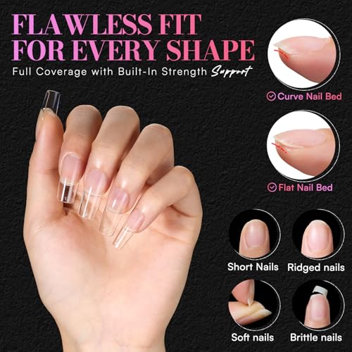 Medium Square Nail Tips, 504pc