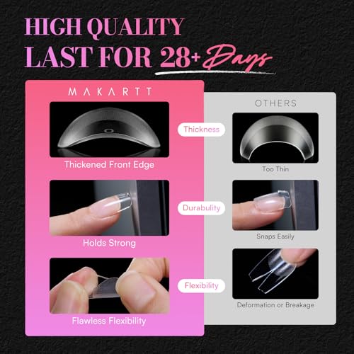Medium Square Nail Tips, 504pc