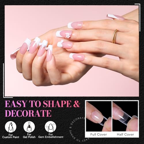 Medium Square Nail Tips, 504pc