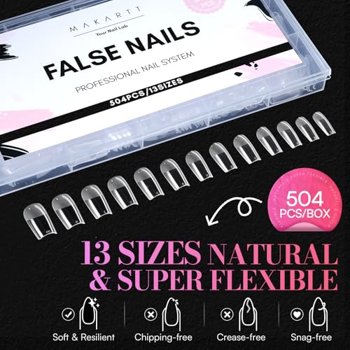 Medium Square Nail Tips, 504pc