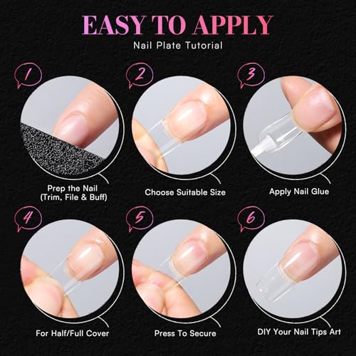 Medium Square Nail Tips, 504pc
