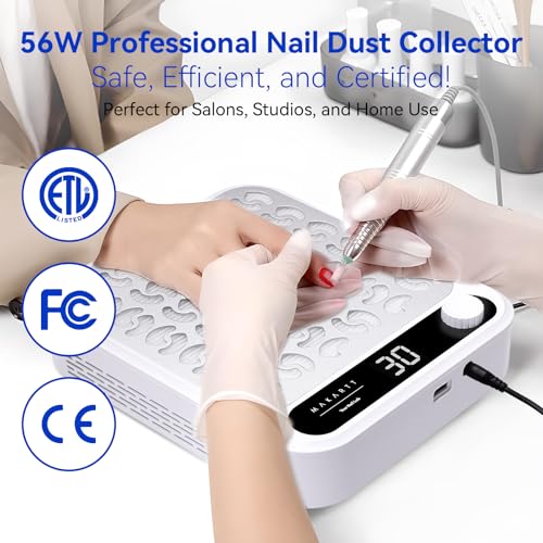 Nail Dust Collector 4200 RPM Adjustable Speed Digital Display