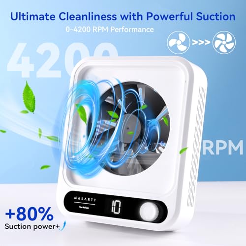 Nail Dust Collector 4200 RPM Adjustable Speed Digital Display