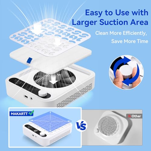 Nail Dust Collector 4200 RPM Adjustable Speed Digital Display