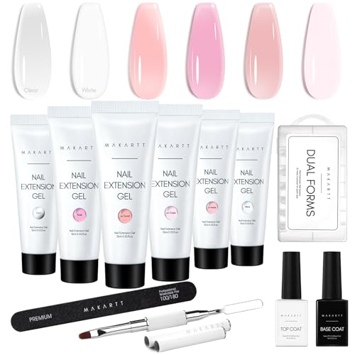 Poly Nail Gel Kit For Starter 6 Pcs Nail Extension Gel