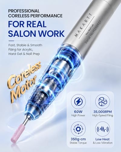 Professional Nail Drill for Nail Techs 35000RPM E-File