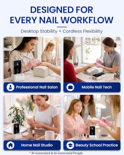 Professional Nail Drill for Nail Techs 35000RPM E-File