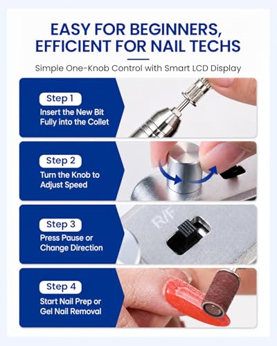 Professional Nail Drill for Nail Techs 35000RPM E-File