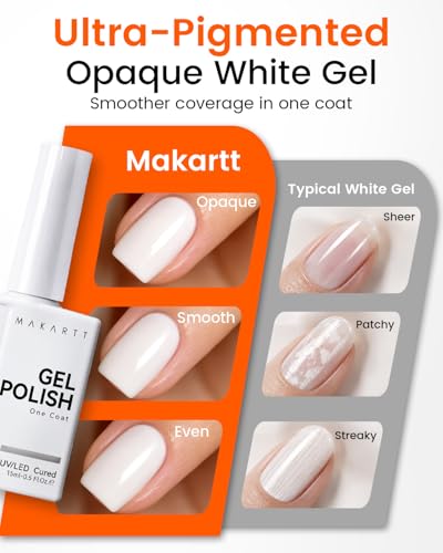 Ultra-Pigmented White Gel Polish, 15ml