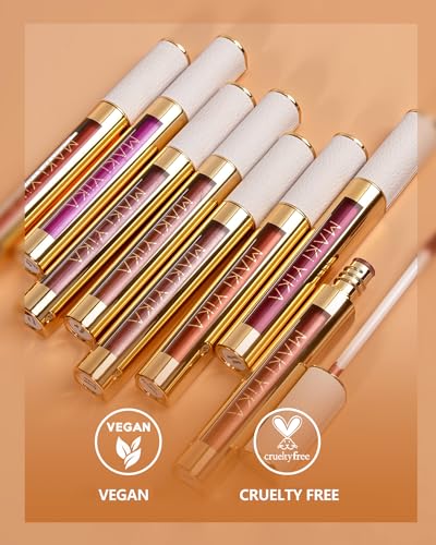 Metallic Pink Lipstick for Women Nude Lipsticks Long Lasting