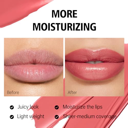 Moisture Red Lipstick for Women Hydrate Tinted Lip Balm