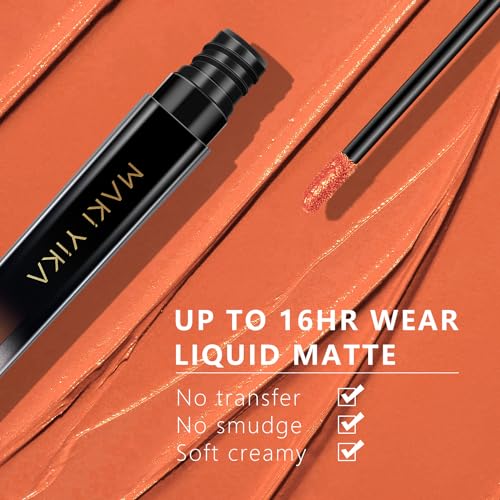 Orange Red Matte Liquid Lipstick