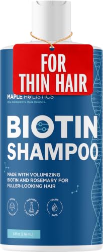 Rosemary and Biotin Shampoo for Thinning Hair - Vegan Volumizing Shampoo for Fine Hair wit