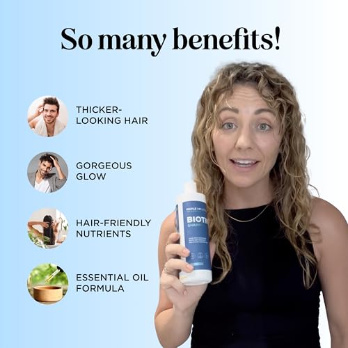 Rosemary and Biotin Shampoo for Thinning Hair - Vegan Volumizing Shampoo for Fine Hair wit