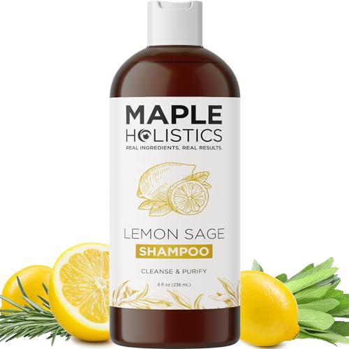 Sulfate Free Shampoo for Oily Hair - Lemon Sage Clarifying Shampoo for Build Up and Oily S
