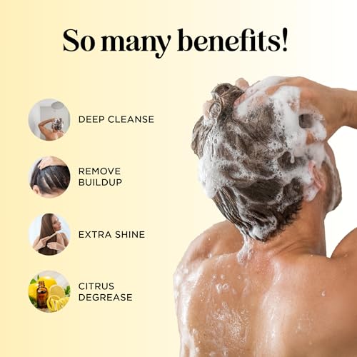 Sulfate Free Shampoo for Oily Hair - Lemon Sage Clarifying Shampoo for Build Up and Oily S
