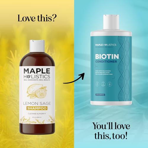 Sulfate Free Shampoo for Oily Hair - Lemon Sage Clarifying Shampoo for Build Up and Oily S
