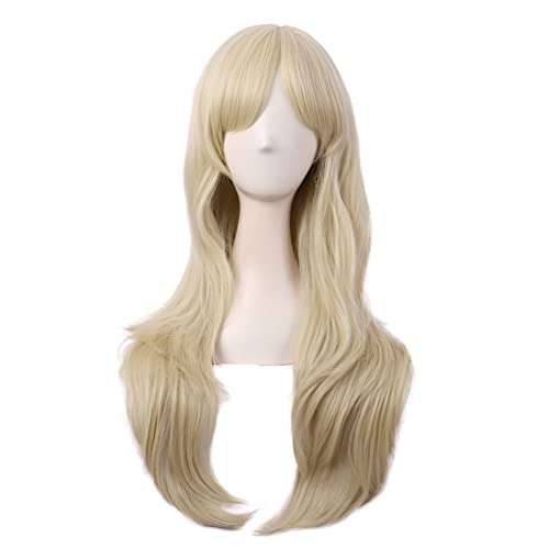 28 Inch Long Curly Blonde Cosplay Wig