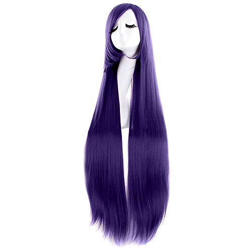 40 Inch Dark Purple Anime Wig