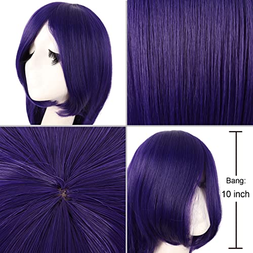 40 Inch Dark Purple Anime Wig