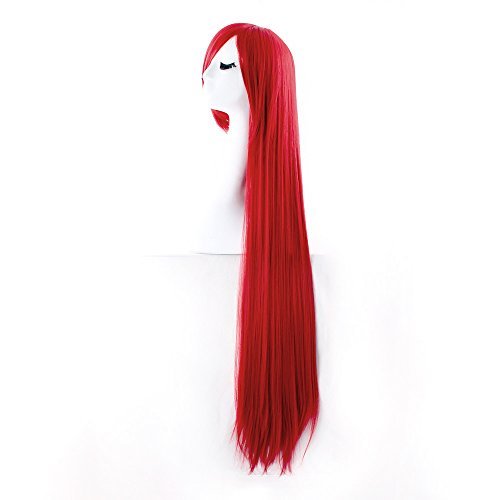 40 Inch Red Anime Straight Wig
