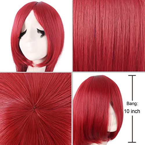 40 Inch Red Anime Straight Wig