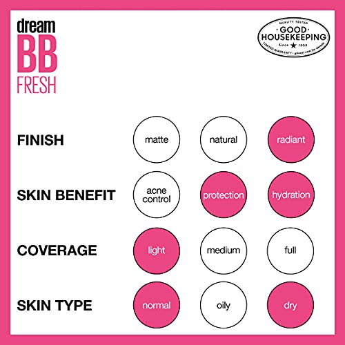 Dream Fresh Skin Hydrating BB cream, 8-in-1 Skin Perfecting Beauty Balm 