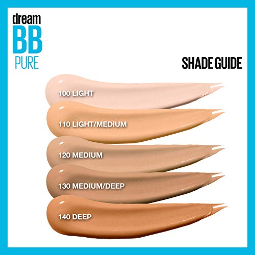 Dream Pure Skin Clearing BB Cream, 8-in-1 Skin Perfecting Beauty Balm With 2% Salicylic Acid, Sheer Tint Coverage, Oil-Free, Light/Medium, 1 Count
