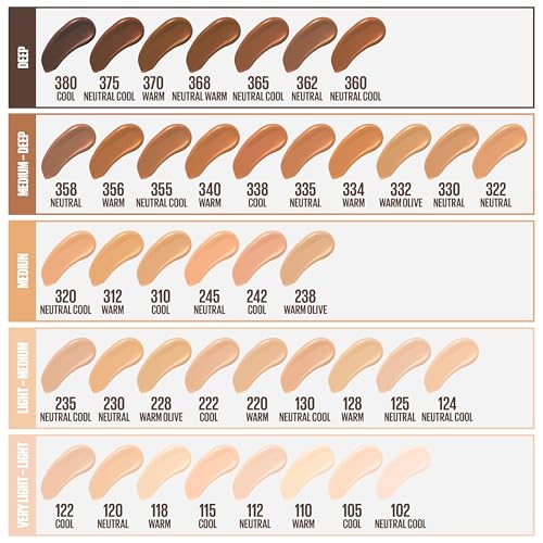 Fit Me Matte + Poreless Liquid Oil-Free Foundation Makeup, Natural Beige, 1 Count (Packaging May Vary)