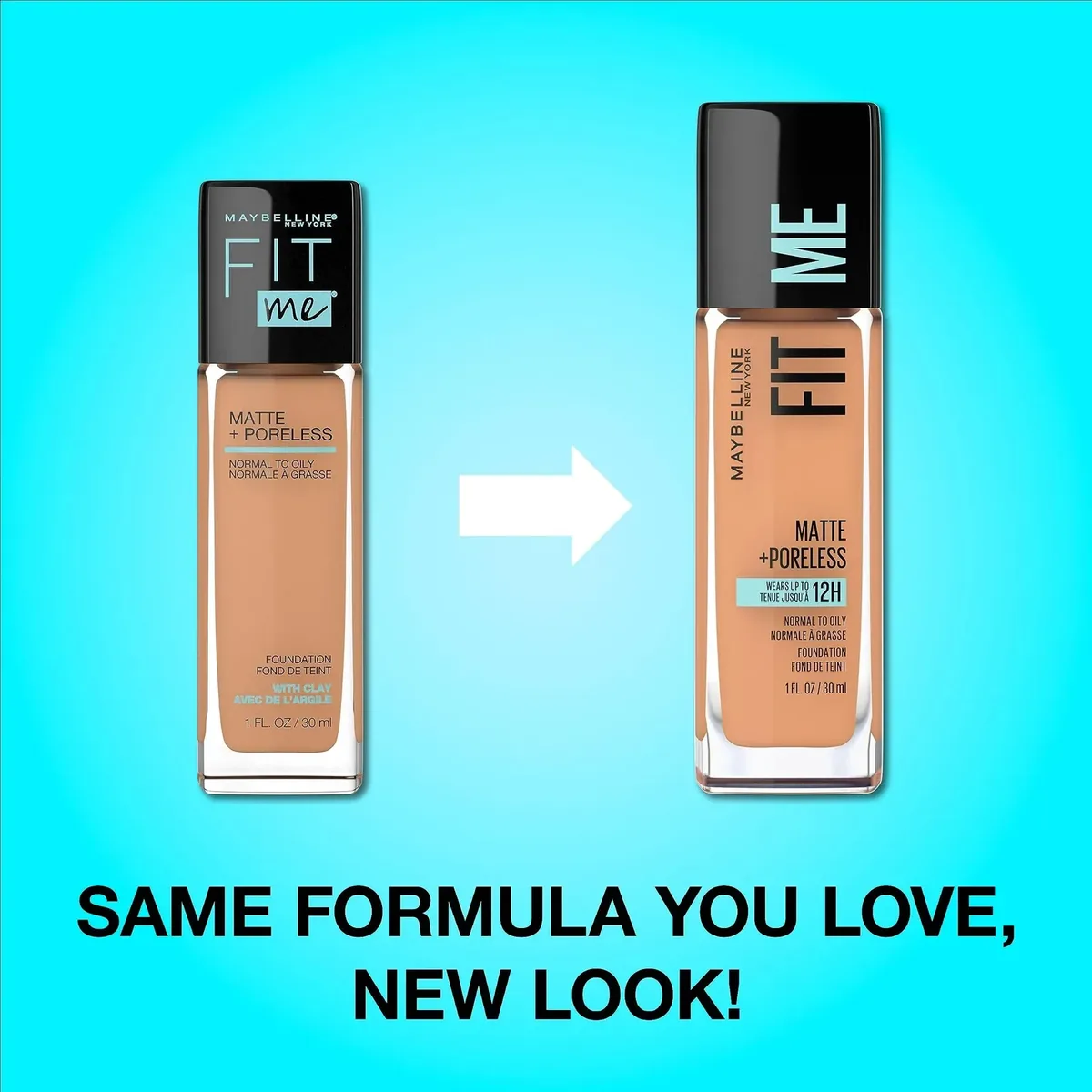 Fit Me Matte Liquid Oil-Free Foundation Makeup, Natural Ivory, 1 Count