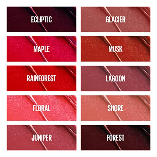 Green Edition Butter Cream High-Pigment Bullet Lipstick, Rainforest, Bright Red, 0.12 oz