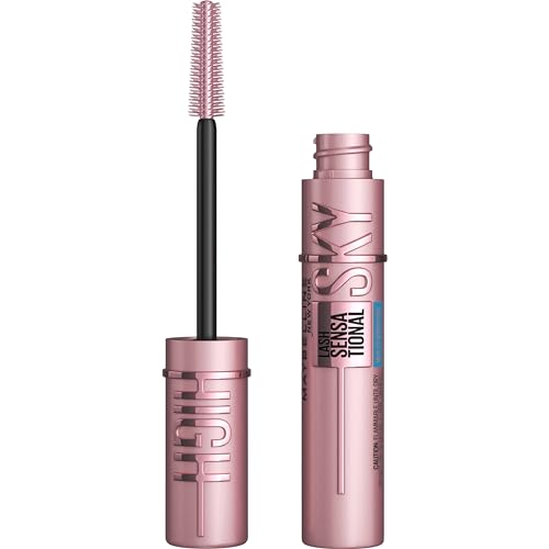Lash Sensational Sky High Waterproof Mascara Makeup, Volumizing, Lengthening, Defining, Curling, Multiplying, Buildable Formula, Brownish Black, 1 Count