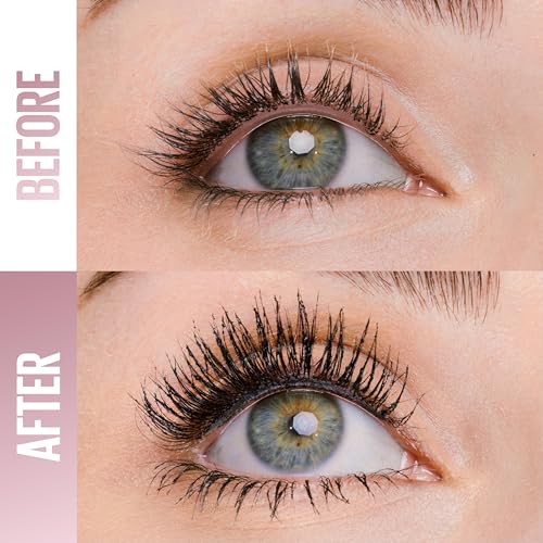 Lash Sensational Sky Tubes Tubing Mascara, Extension-Like Lengthening Mascara, 24HR Eye Makeup with Shea Butter & Castor Oil, Very Black, 1 Count