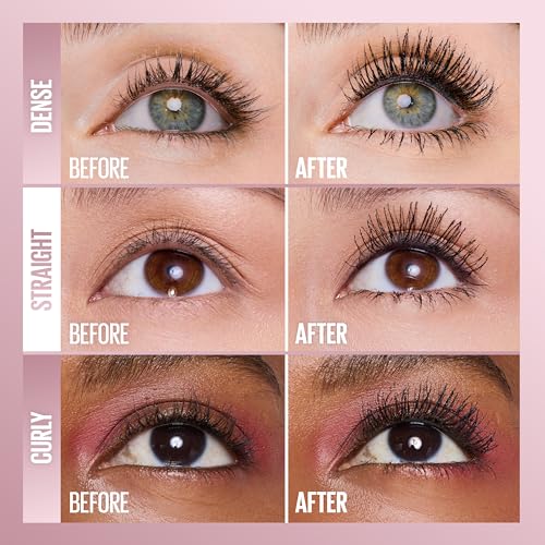 Lash Sensational Sky Tubes Tubing Mascara, Extension-Like Lengthening Mascara, 24HR Eye Makeup with Shea Butter & Castor Oil, Very Black, 1 Count