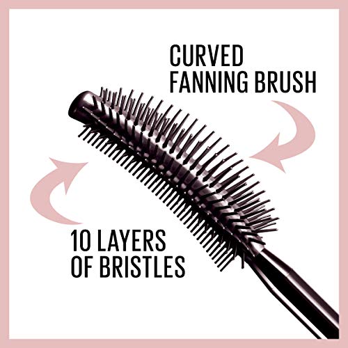Lash Sensational Waterproof Mascara, Lengthening and Volumizing for a Full Fan Effect, Brownish Black, 1 Count