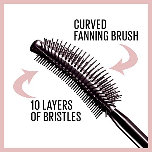 Lash Sensational Waterproof Mascara, Lengthening and Volumizing for a Full Fan Effect, Brownish Black, 1 Count