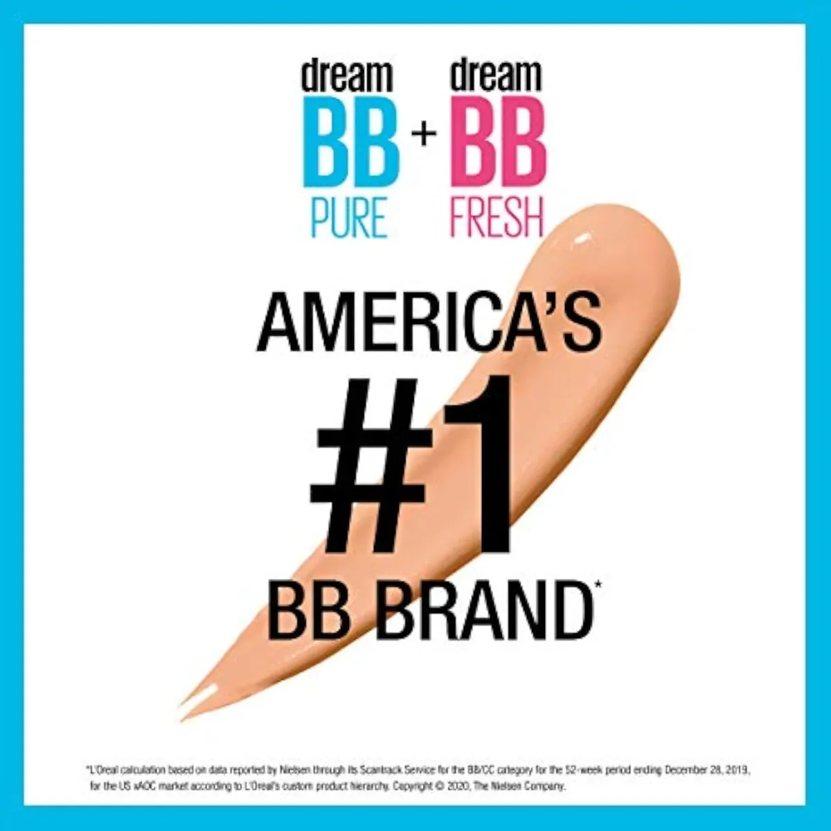 Dream Pure Skin Clearing BB Cream, 8-in-1 Skin Perfecting Beauty Balm With 2% Salicylic Acid, Sheer Tint Coverage, Oil-Free, Light, 1 Count