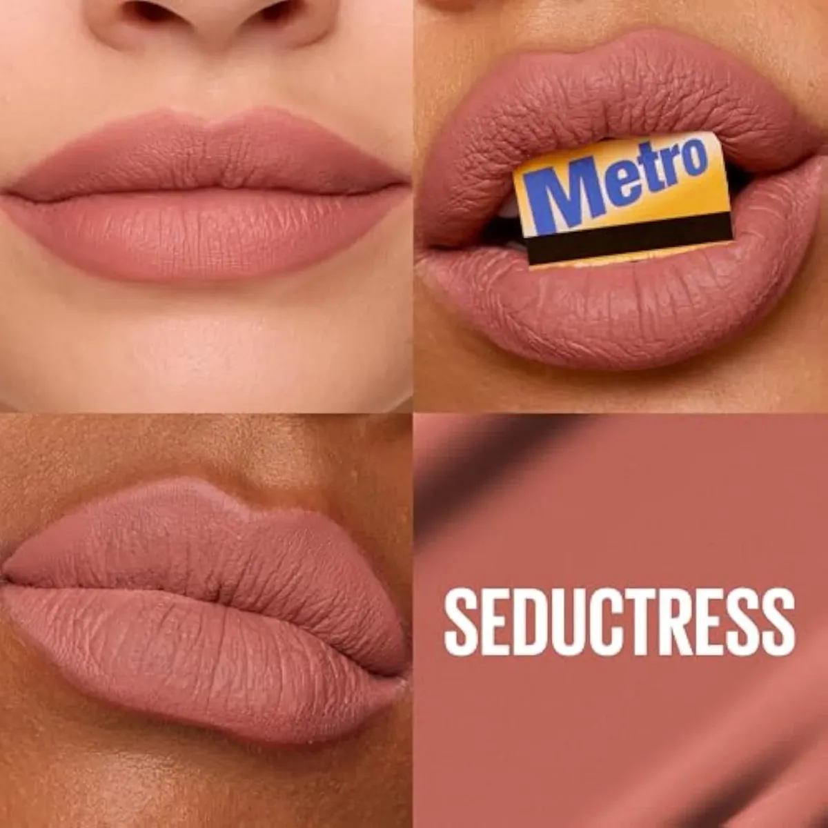 Super Stay Matte Ink Liquid Lipstick Makeup, Long Lasting High Impact Color, Up to 16H Wear, Seductress, Light Rosey Nude, 1 Count