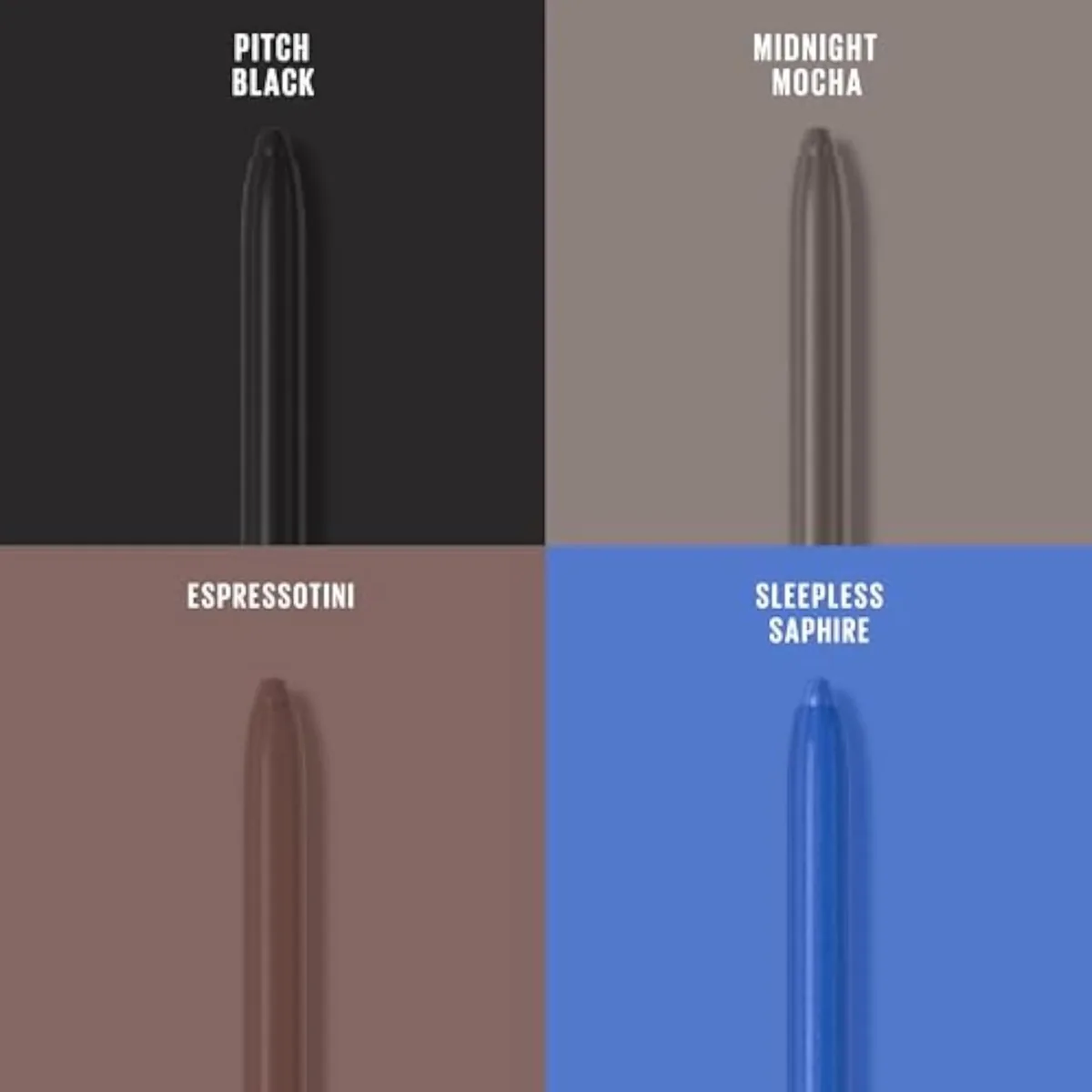 Tattoo Studio Automatic Gel Pencil Waterproof Eyeliner, Blendable, Smudge Resistant, Matte Eyeliner For Up To 36HR Wear, Pitch Black (Smokey Black), Packaging May Vary